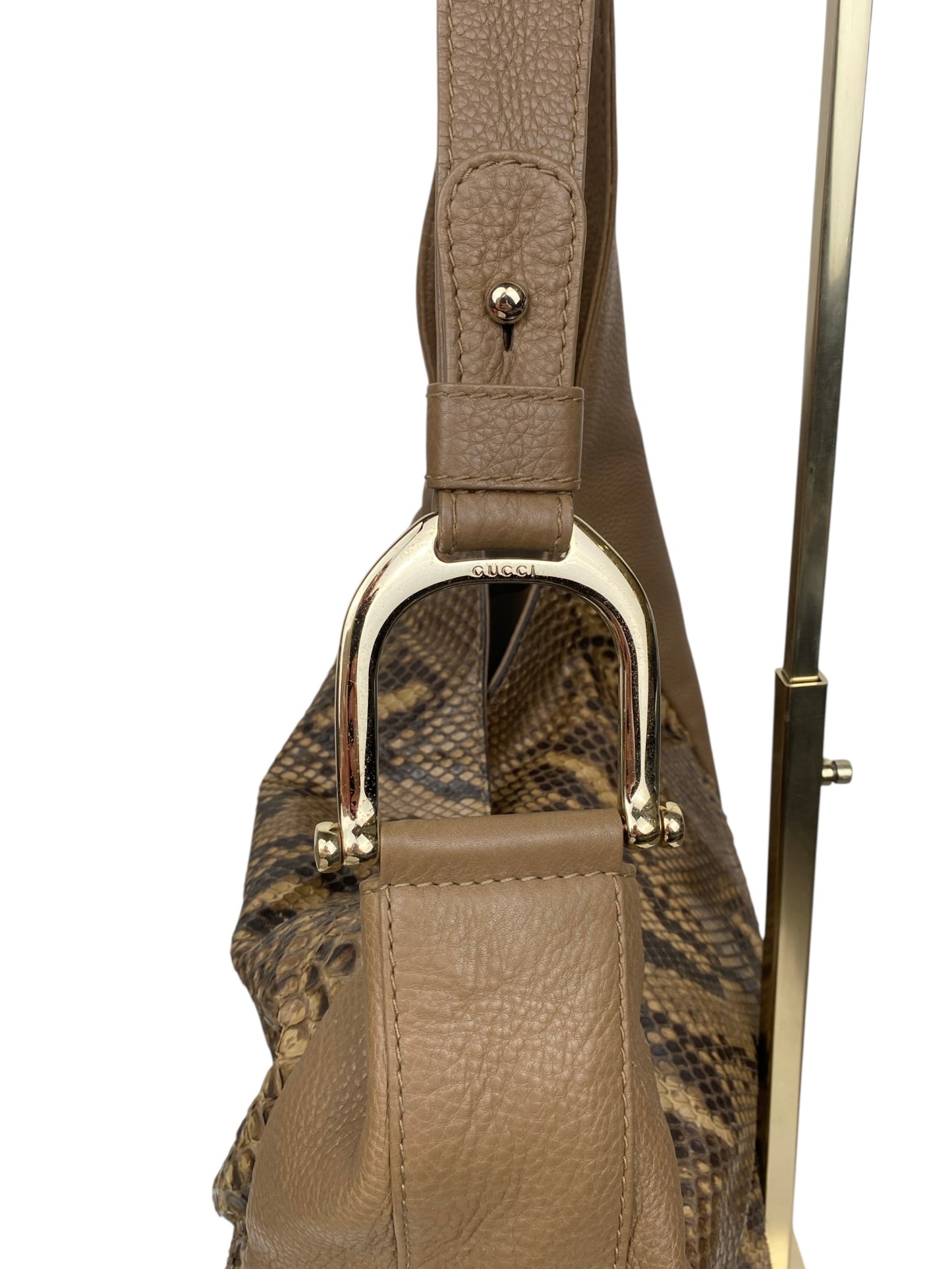 GUCCI Greenwich Hobo Python Shoulder Bag