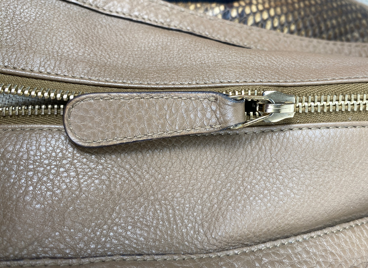 GUCCI Greenwich Hobo Python Shoulder Bag