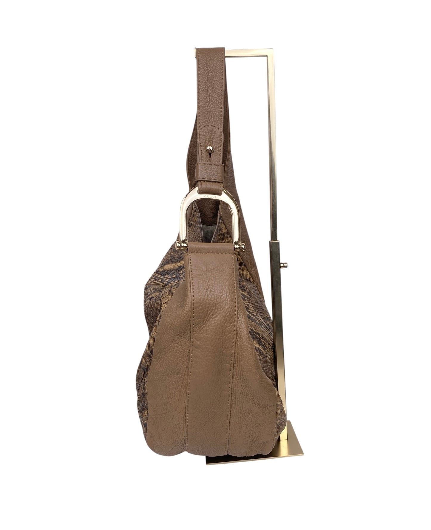 GUCCI Greenwich Hobo Python Shoulder Bag