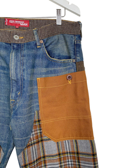 JUNYA WATANABE COMME DE GARCONS X LEVIS PATCHWORK DENIM JEAN