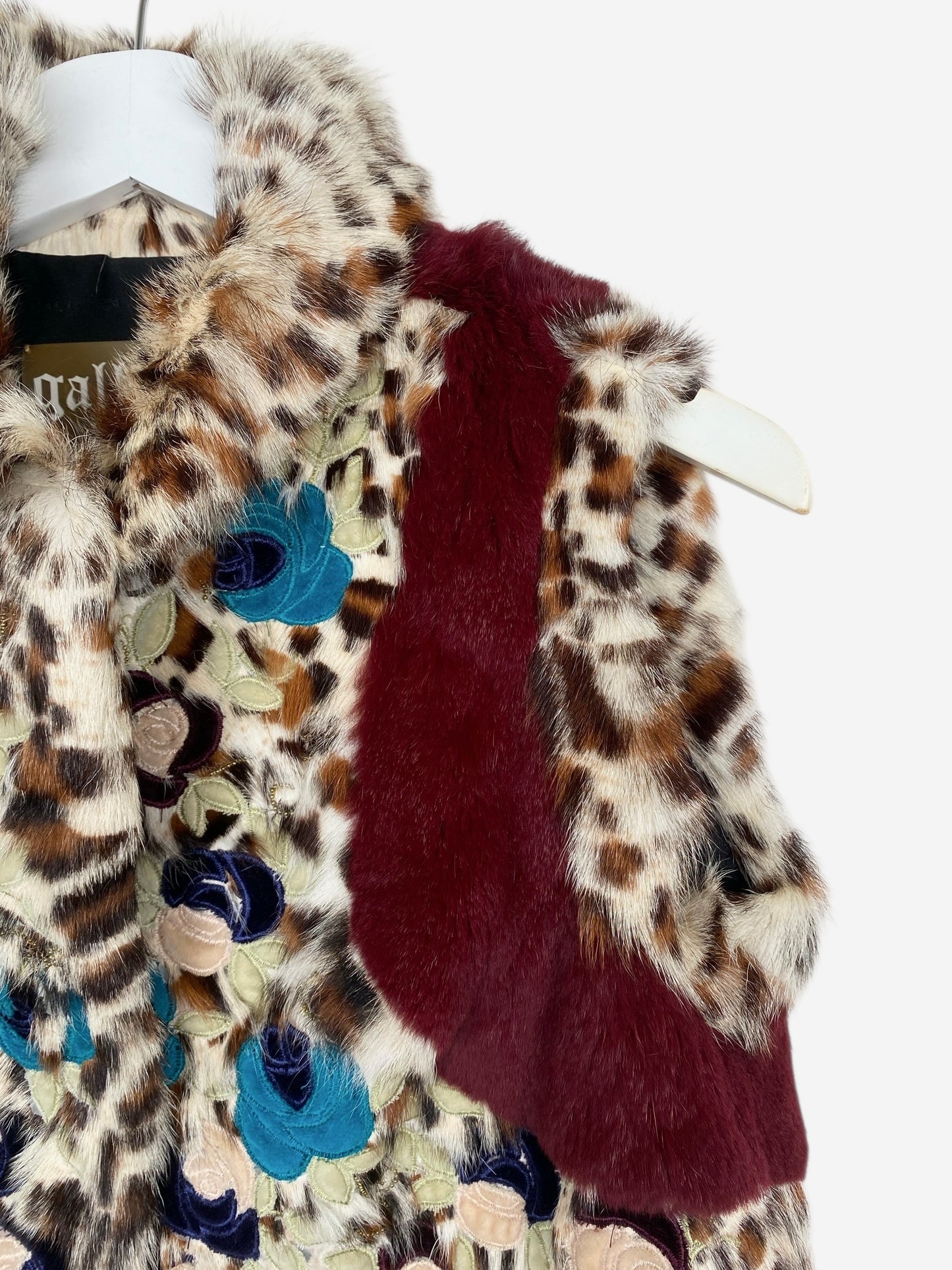 JOHN GALLIANO Fur Leopard print gilet