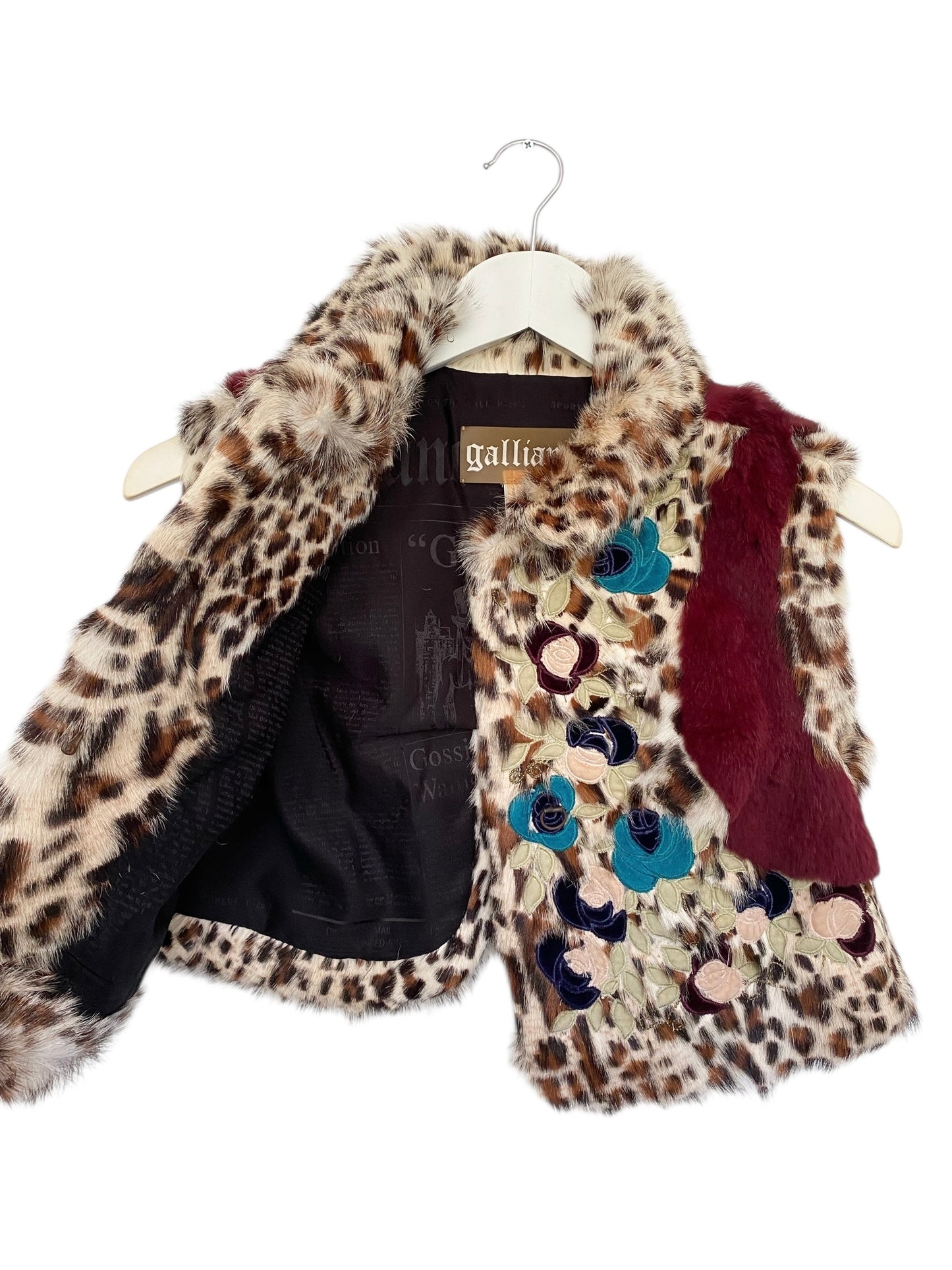 JOHN GALLIANO Fur Leopard print gilet