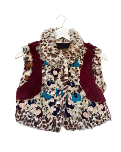 JOHN GALLIANO Fur Leopard print gilet