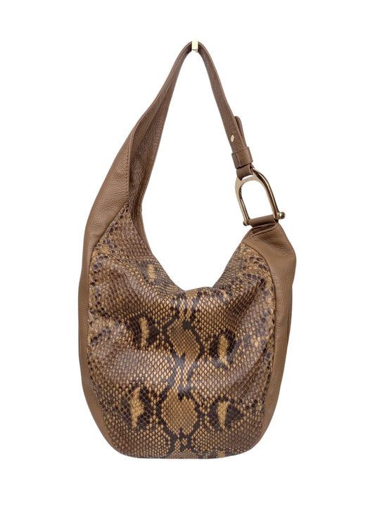 GUCCI Greenwich Hobo Python Shoulder Bag