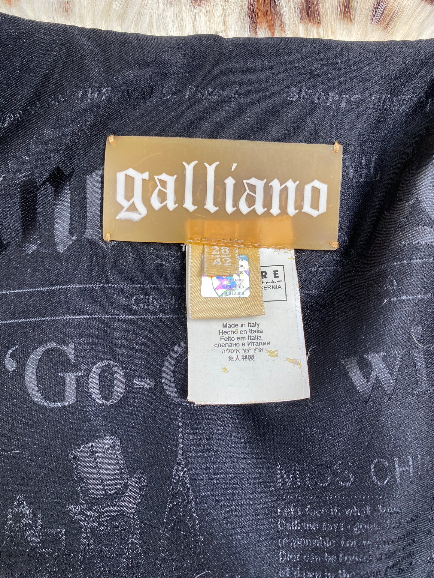 JOHN GALLIANO Fur Leopard print gilet