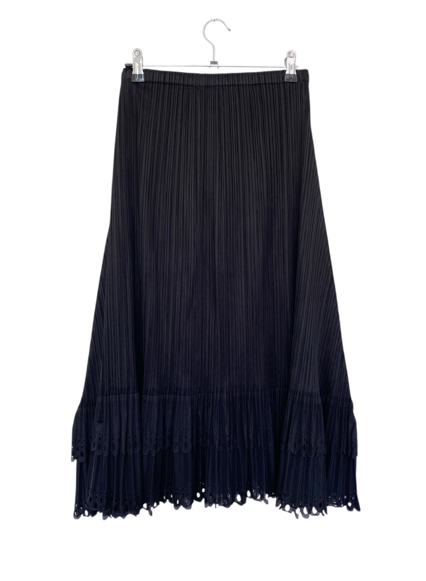 PLEATS PLEASE ISSEY MIYAKE Midi Ruffled Hem Skirt Size 1