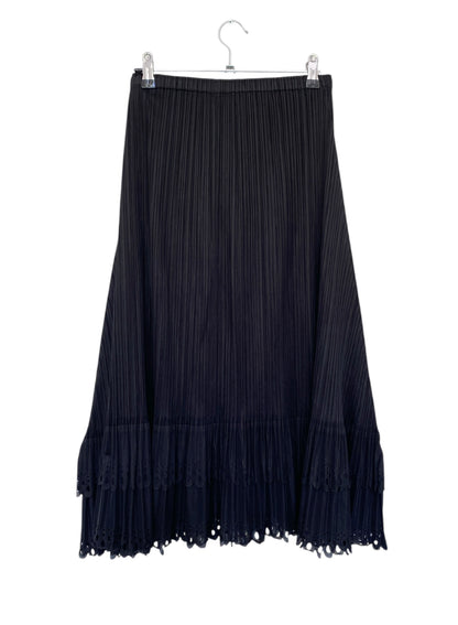 PLEATS PLEASE ISSEY MIYAKE Midi Ruffled Hem Skirt Size 1