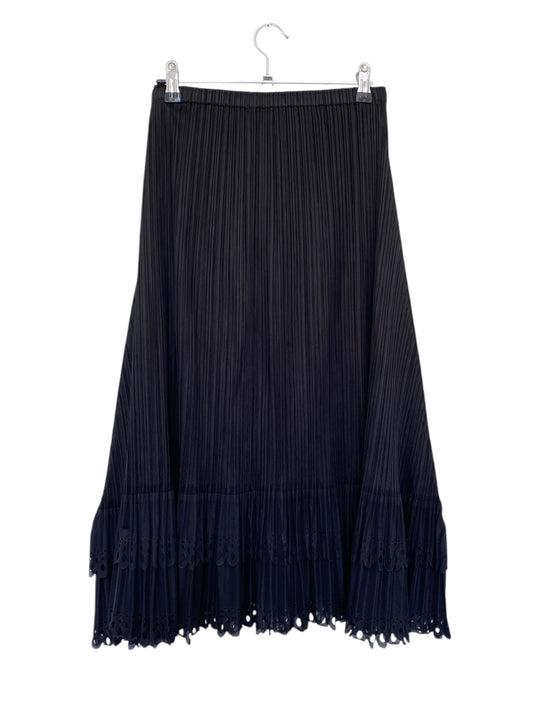 PLEATS PLEASE ISSEY MIYAKE Midi Ruffled Hem Skirt Size 1