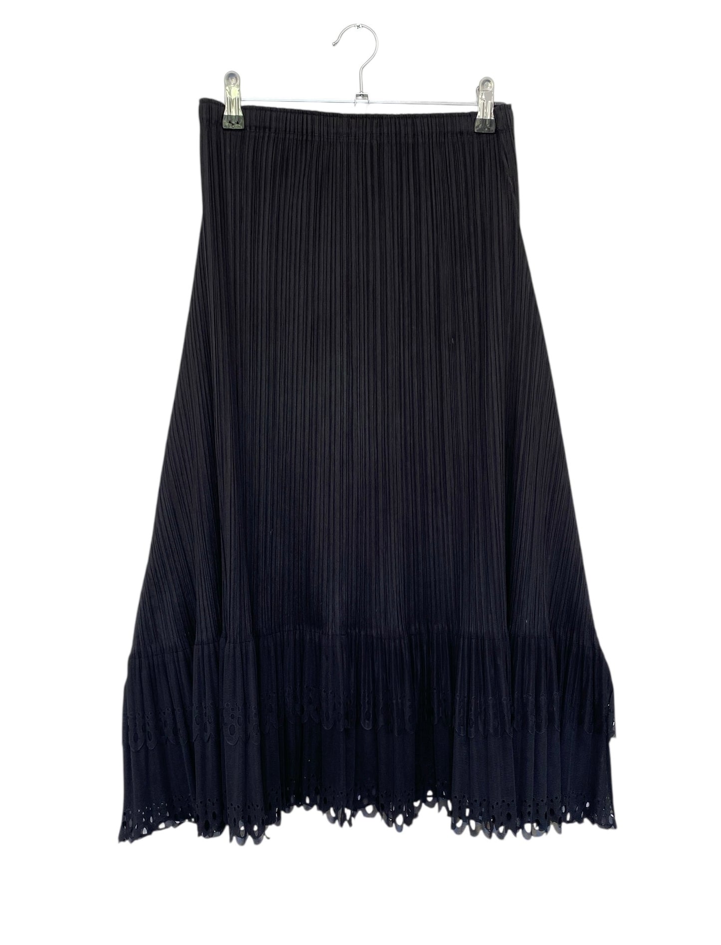 PLEATS PLEASE ISSEY MIYAKE Midi Ruffled Hem Skirt Size 1