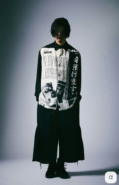 YOHJI YAMAMOTO BLACK SCANDAL SHIRT